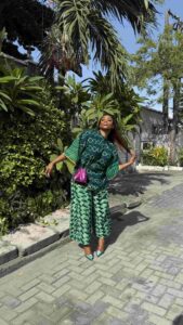 Green pant set