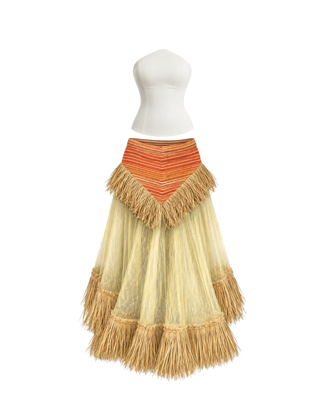 Brown and Teal Simple Brand Purpose Instagram Post Mari Raffia skirt - Image 1